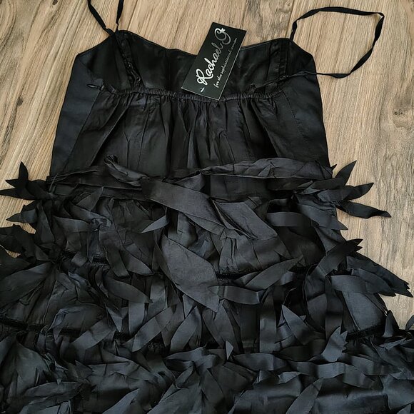 Rachael G. Fringe Summer Dress, Black, Size L - Picture 11 of 11